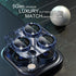 Choiche Bling Camera Lens Protector for iPhone 15 Pro/Pro Max, 9H Tempered Glass, Glitter-Titanium Blue, Metal Ring.