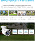 ZOSI 1080P HD 1920TVL Hybrid 4-in-1 CCTV Security Camera - 80ft Night Vision, 2MP Weatherproof Aluminum Bullet