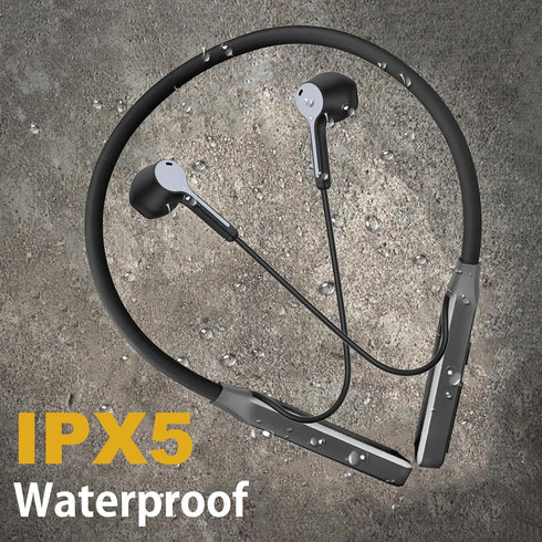 Bluetooth Neckband Headphones, Wireless Earphones with 30H Playtime, IPX5 Waterproof Noise Isolation for Sports,