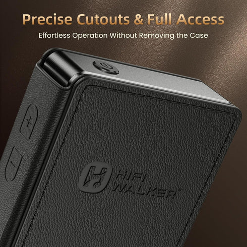 HIFI WALKER H2 Protective PU Leather Case for Portable HiFi Music Player, Shockproof & Durable, Black