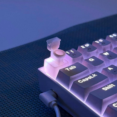 TRENDY WHIMSY Custom Mechanical Keyboard Keycaps Toilet Design , PBT Dye-Sub, Cherry MX Compatible,
