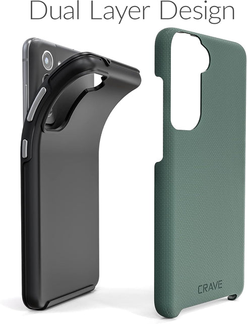 Crave Dual Guard Case, Shockproof Protection Dual Layer for Samsung Galaxy S21 FE, Forest Green