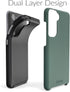 Crave Dual Guard Case, Shockproof Protection Dual Layer for Samsung Galaxy S21 FE, Forest Green