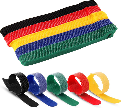 JIAKAI 6 Inch Length Reusable Hook and Loop Cable Ties Strong &Microfiber fastening