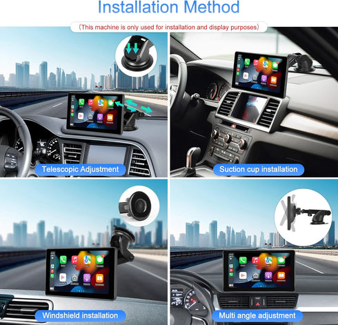 podofo Suction Cup Bracket for 6.8/7/9/9.3/10.26 inch Portable Car Stereo Radio, Upgraded Windshield Mount