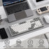 Redragon BK7114 Low-Profile Wireless Computer Keyboard, 98 Keys Slim Office Keyboard with 2.4G BT Wireless Connection