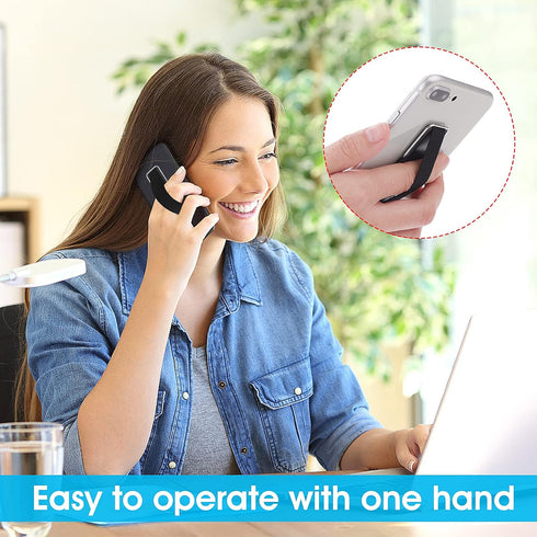 Cobee Finger Strap Phone Holder, 4 Pcs Elastic Kickstand for Mobile Phone, Anti-slip Braided Holder Band for Smartphones