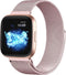 ZWGKKYGYH Compatible with Fitbit Versa and Versa 2 Bands, Rose Gold Stainless Steel Magnetic Band Strap, Large