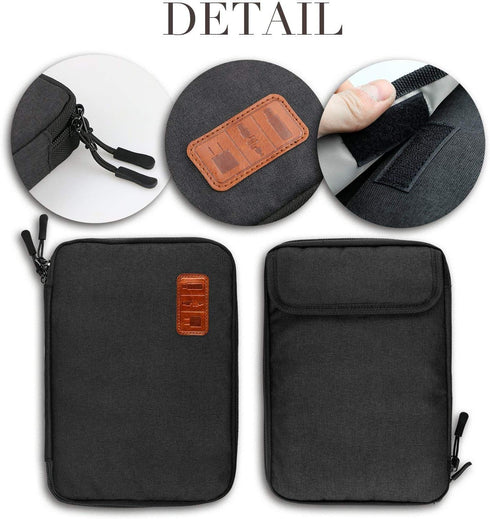Travel Cable Organizer Bag Double Layer Waterproof Portable for USB Cable, Phone Charger, Headset Wire, SD Card