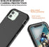 YmhxcY Shockproof Case for iPhone 12 & 12 Pro, 3-Layer Durable Protection, Heavy Duty Cover, Black and Grey
