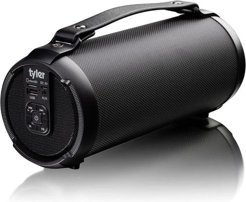Tyler Wireless Bluetooth Speaker, Water Resistant Long Range 200 Watt Rechargeable Boombox with USB, MP3, AUX