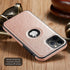 Casus Logo View Compatible with iPhone 12 Pro Max Case, Slim Premium Vegan Leather, Classic Luxury Thin Cover (Rose