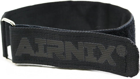4pc 18" x 1.5" Nylon Webbing Hook and Loop Cinch Straps with Metal Buckle, Reusable Fastening Straps