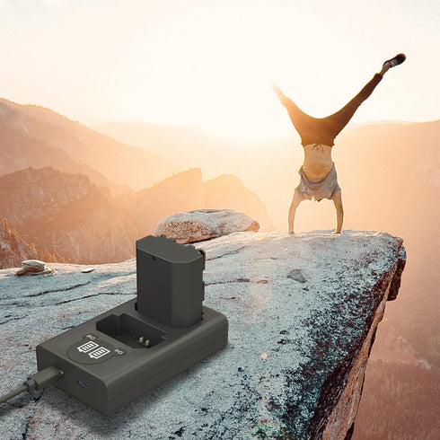 NP-FZ100 Camera Battery Charger, LP Dual USB Charger with LCD Display for Sony A6600, A9, A7 Series Cameras