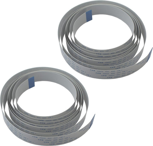 Long Flex Cable for Raspberry Pi Camera - 2m / 6.56ft White (2 Pack)