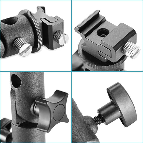 SLOW DOLPHIN Camera Flash Speedlite Mount Swivel Light Stand with Umbrella Bracket Holder (2 PCS)