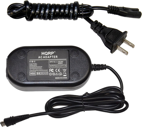 HQRP HF-R800, R82, R80 AC Adapter Compatible with Canon VIXIA Camcorder + Euro Plug Adapter