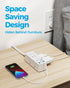 Short Extension Cord 1ft - Olcorife Flat Plug Power Strip with 6 Outlets and 3 USB Ports (1 USB C), Small Outlet