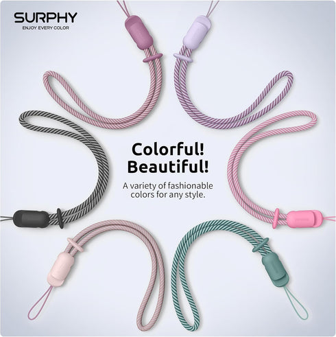 3 Pack 2-Color SURPHY Phone Wrist Strap with CellPhone Tether Tab, Cellphone Lanyard, Phone Strap with Braided, Wrist