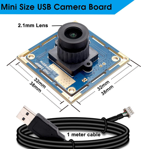 SVPRO 1080P 2.1mm 2MP OV2710 CMOS 30fps/720P 60fps/VGA 100fps HD USB Camera Module with Lens, Board Camera, High Frame