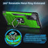 Anqrp Galaxy S20 FE 5G Case, Military Grade Protective Cover with Enhanced Metal Ring Kickstand, Grass Green