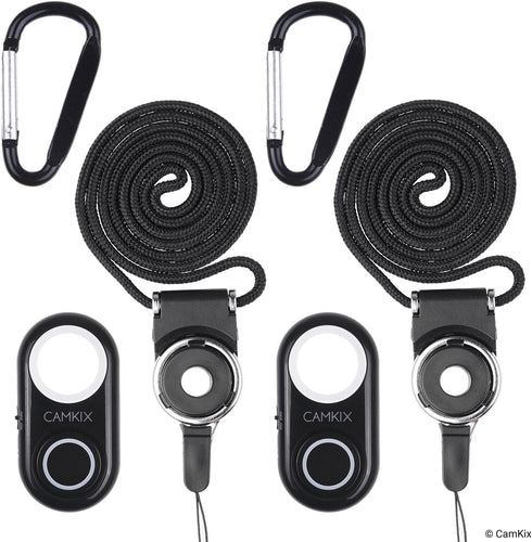 2X CamKix Bluetooth Camera Shutter Remote Control, Wireless Technology, Works with iPhone/iPad and Android, 30 ft Range