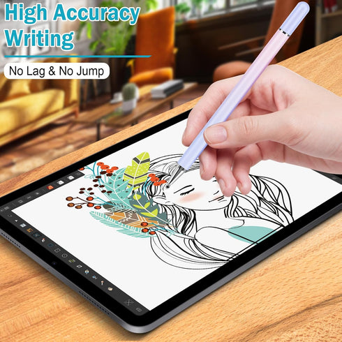Stylus Pens for Touch Screens (4 Pcs), High Precision Disc Stylus with Magnetic Cap, 2-in-1 Stylus Pen Compatible with iPhone, iPad Pro, Mini, Air and Samsung Tablets