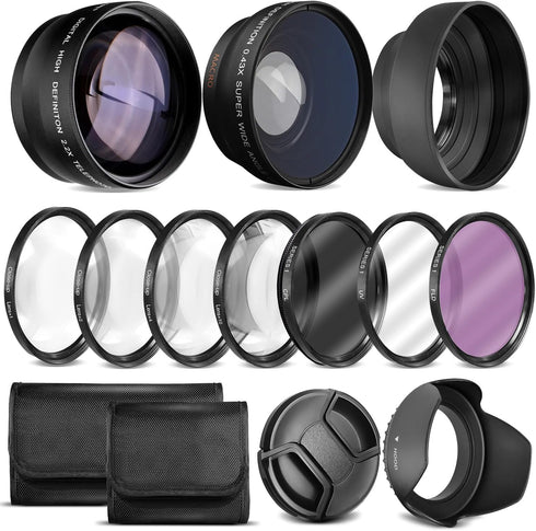 Ultra Deluxe Lens Kit for EOS M6 Mark II, M50, M50 Mark II, M200 with 15-45mm Lens, 7pc Filter Set
