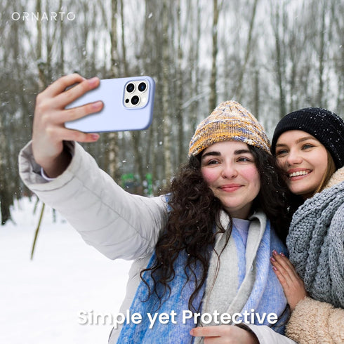 ORNARTO iPhone 15 Pro Case 6.1" - Baby Blue, Shockproof Liquid Silicone, 3 Layers, Soft Gel Rubber, Anti-Scratch Lining.