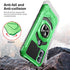TJS Heavy Duty Drop Protection Case for Cricket Magic 5G & AT&T Propel 5G with Tempered Glass Screen Protector, Green