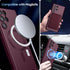 Matte Shockproof Phone Shell for Samsung Galaxy S22 Ultra, Compatible with MagSafe, Slim Thin Magnetic Cover (Burgundy)