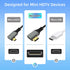 8K 1M/3.3FT, 8K@60Hz, 4K@120Hz, RIIEYOCA Mini HDTV to HDTV Adapter Cable, Supports Compatible with Laptop, TV