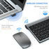 TopMate Wireless Keyboard and Mouse Combo, Ultra Slim 2.4G Silent USB Mouse and Scissor Switch Keyboard Set, Gray Black