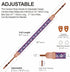 Padwa Lifestyle Purple Flowers Embroidered Camera Strap, 2" Cotton Vintage Straps with Double Layer Cowhide Ends