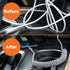 Ventev Chargesync Helix Cable 14" - Expandable USB A to USB C, Cloth Covered Braided Cable, Fast Charging