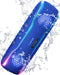 ERKEISEHN Bluetooth Speaker, IPX7 Waterproof Wireless Speaker with Colorful Flashing Light, 25W Super Bass, 24H Playtime