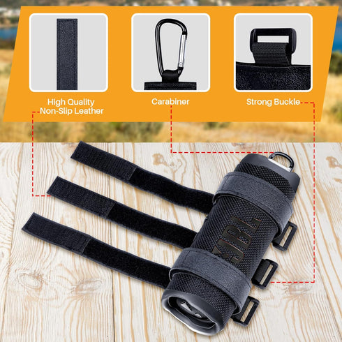 Portable Speaker Mount for 7-12 inches Bluetooth Wireless Speakers, Adjustable Strap for Golf Cart Railing