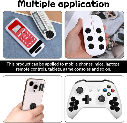 Giantree 4-Pack Anti-Slip Tape Stickers for Phones, Anti-Slip Finger Grip Stickers, Waterproof Pre-Cut Rubber Tape