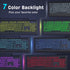 Large Print Keyboard - 7 Interchangeable Backlight Colors, Light Up USB Wired Computer Keyboards, USB Plug-and-Play,