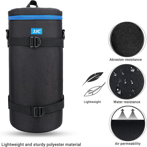 JJC Camera Lens Pouch Case for Sony FE 200-600mm, Nikon Z 600mm & 180-600mm Lens, Zipper Polyester Bag