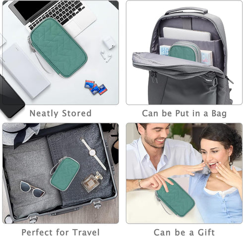 FYY Electronic Organizer, Travel Cable Bag Pouch for Accessories, Portable Waterproof Double Layers All-in-One Storage