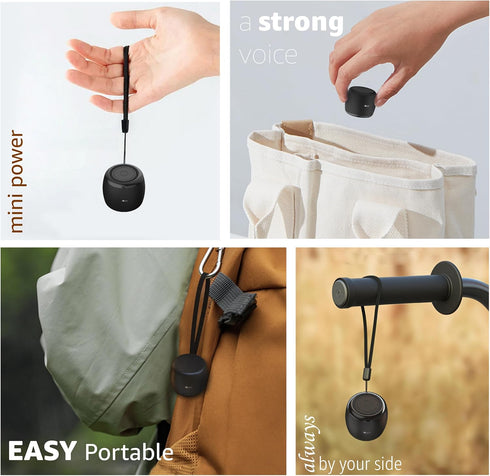IXTECH Portable Speaker with Remote Shutter, Small Bluetooth Speaker with Built-in Microphone, Mini Wireless Travel