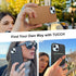 TUCCH Case for iPhone 15, Removable Card Wallet, RFID Blocking, Magnetic Wireless Charging, Brown, Compatible with