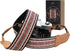 Padwa Lifestyle Speed Red Embroidered Camera Strap - Double Layer Cowhide Ends,2"