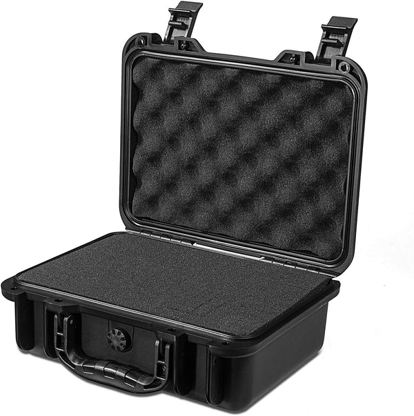 Waterproof Hard Case with DIY Customizable Foam Insert - 11 x 9 x 5in (Black)