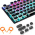 Steampunk Typewriter Keycaps Pudding Keycap Set for Backlit Mechanical Keyboard, 104 Keys