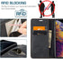 japezop iPhone Xs/iPhone X Wallet Case, RFID Blocking Card Holder, Premium Leather with Magnetic Kickstand, Black