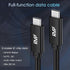 USB C to USB C Cable (2 Pack, 100W, 3FT), Nylon Braided 3.2 Gen 2 Fast Charging Cable - Black