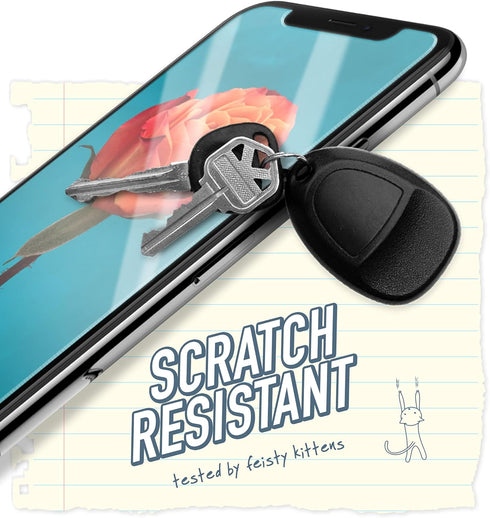 Smartish Screen Protector for iPhone 12 Pro Max, Tuff Sheet, Clear 2-Pack, Scratch Resistant Tempered Glass with Tool