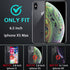 for iPhone Xs Max Case, Military Grade 3 in 1 Heavy Duty Shockproof/Drop Proof/Dust Proof Case with 2Pcs Tempered Glass Screen Protector (Black/Grey)